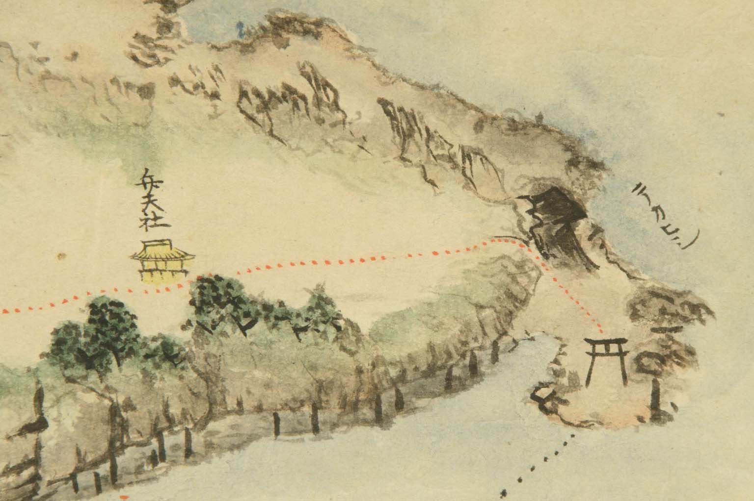 江戸時代の鳥居跡と階段跡